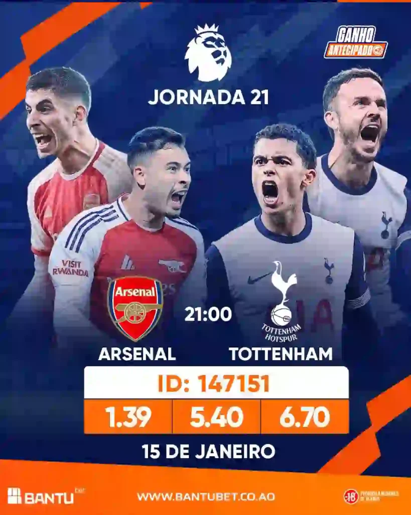 Arsenal vs Tottenham bant bet