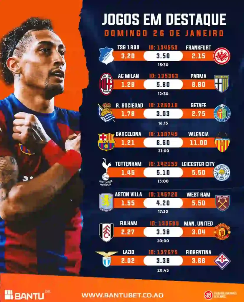 Jogos em destaque bantubet