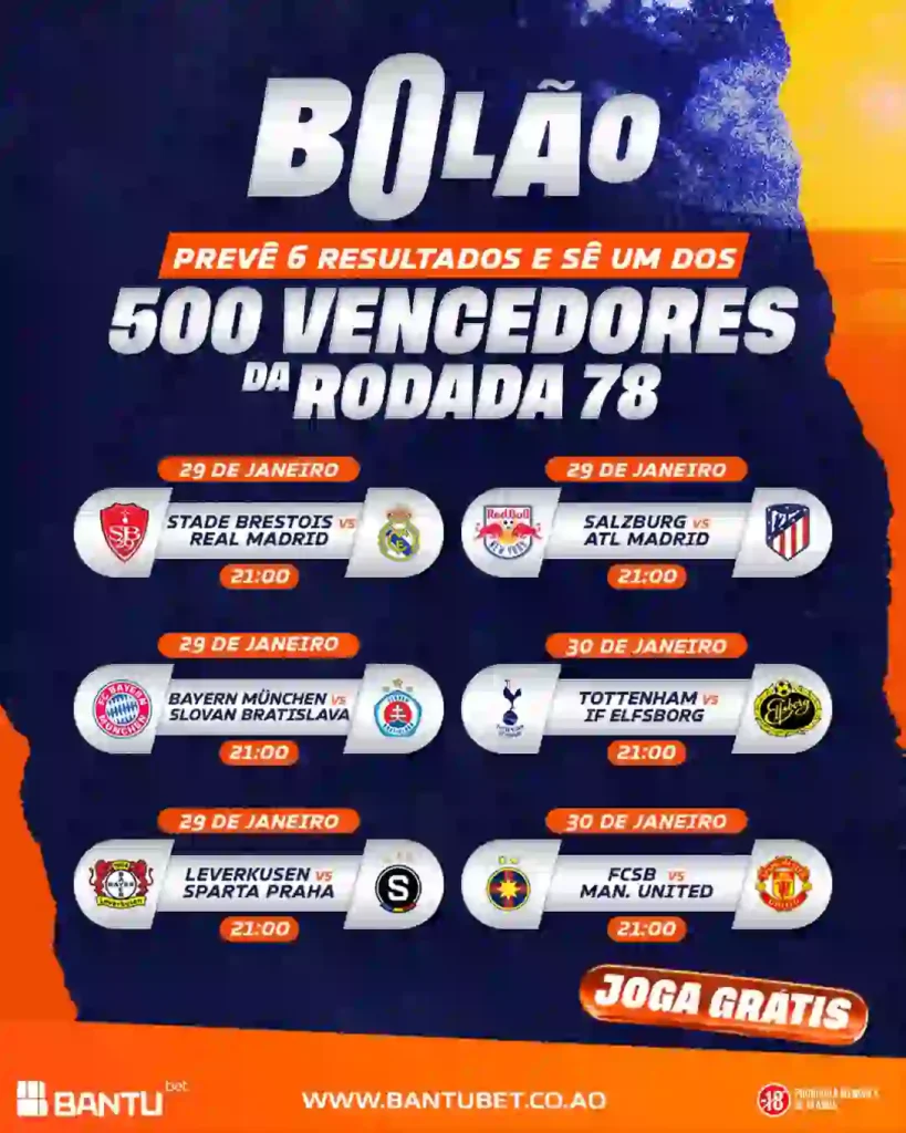 Bolão bantubet rodada 78